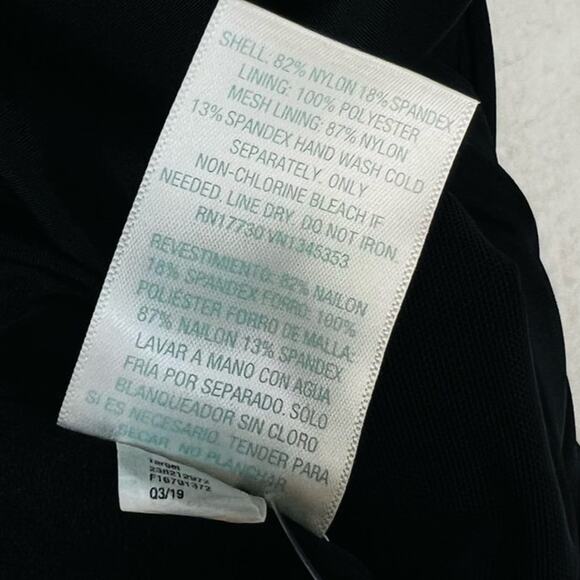 KONA SOL 24W plus black solid  twist front one piece swim swimsuit NWT B155 - Picture 7 of 7